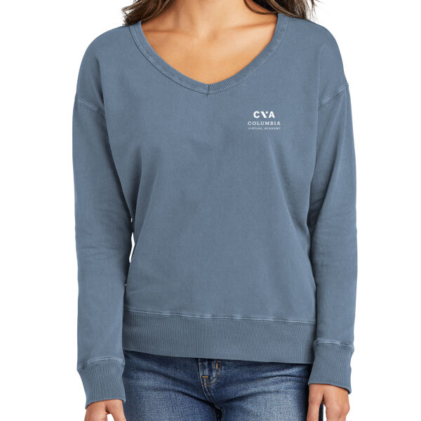 CVA - Garment Dyed V Neck Sweatshirt Thumbnail